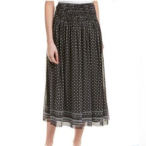 EUC- Max Studio Polka Dot Mesh Midi Skirt